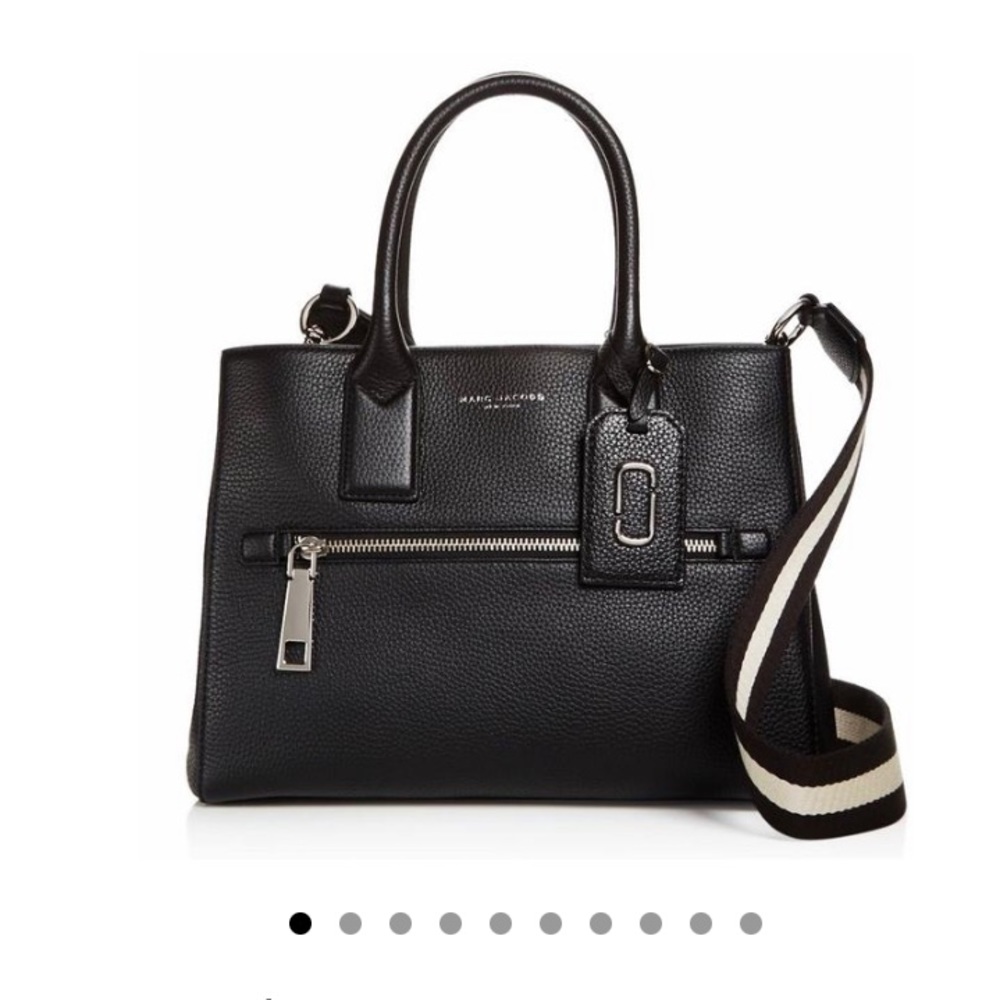 Tote and matching wallet: Black Marc Jacobs Gothem City leather